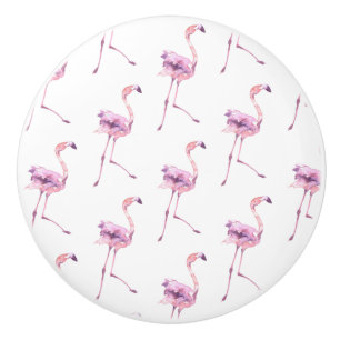 Bouton De Porte En Céramique Conception de la série de Flamants roses d'appel d