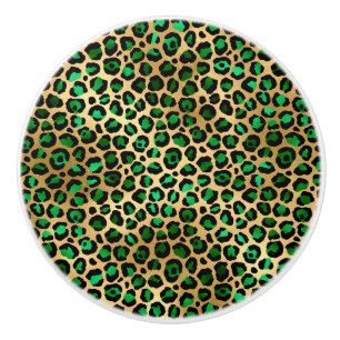 Bouton De Porte En Céramique Conception de la série Safari Émeraude et Or 8