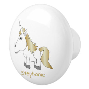Bouton De Porte En Céramique Conception de licorne personnalisée