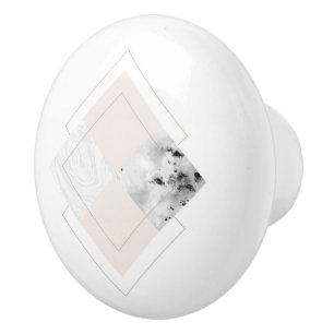 Bouton De Porte En Céramique Conception de marbre géométrique