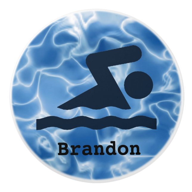 Bouton De Porte En Céramique Conception de natation Tige ou bouton en céramique (Devant)