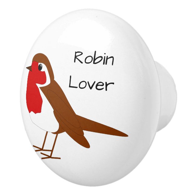 Bouton De Porte En Céramique Conception de Robin Personnalisée (Droite)