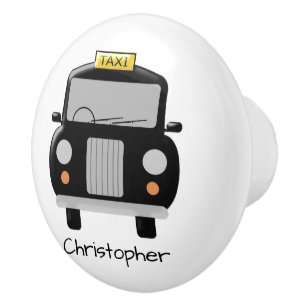 Bouton De Porte En Céramique Conception de taxi noir personnalisée