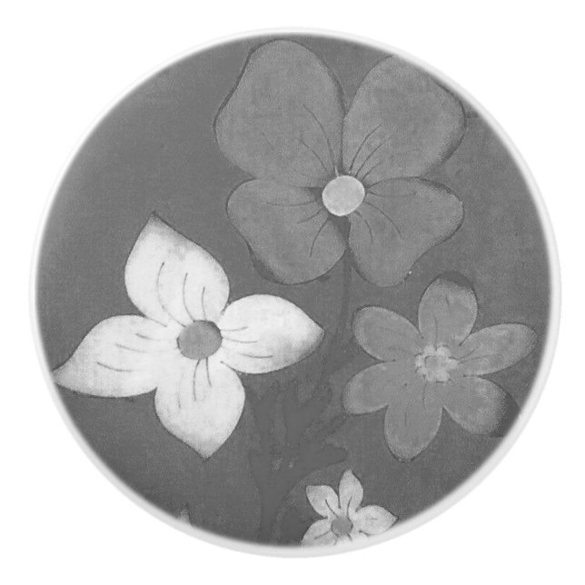 BOUTON DE PORTE EN CÉRAMIQUE CONCEPTION DES FLEURS DE PORTE (Devant)