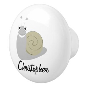 Bouton De Porte En Céramique Conception d'escargot personnalisée