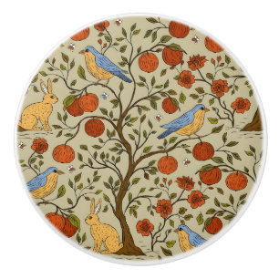 Bouton De Porte En Céramique Conception d'Orange Élégant Pommes sur Arbres Marr
