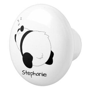 Bouton De Porte En Céramique Conception d'ours Panda Personnalisée