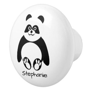 Bouton De Porte En Céramique Conception d'ours Panda Personnalisée