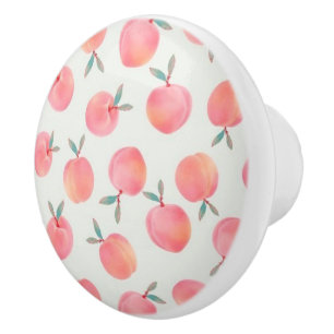 Bouton De Porte En Céramique Conception mignonne de motif de pêches