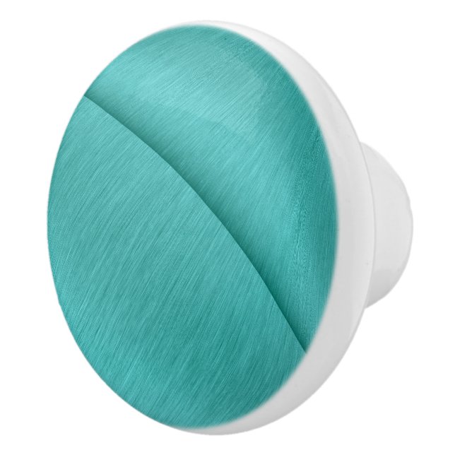 Bouton De Porte En Céramique Contour turquoise (Droite)