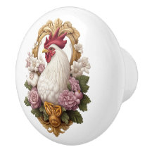 Coq & Fleurs Heraldique Crest