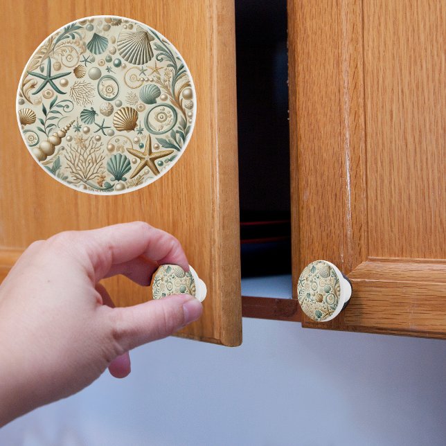 Bouton De Porte En Céramique Coquillages Côtiers (Créateur téléchargé)