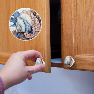 Bouton De Porte En Céramique Coquille de Conque