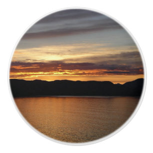 Bouton De Porte En Céramique Coucher de soleil en Alaska II Photographie de l'A