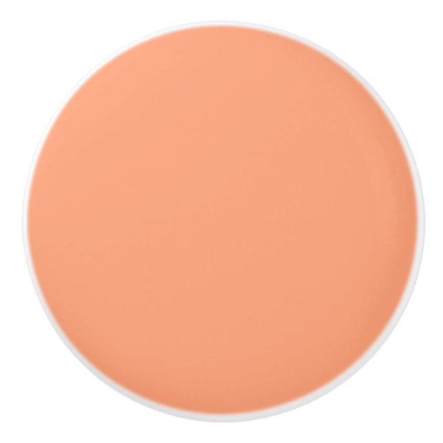 Bouton De Porte En Céramique Couleur rose Saumon Accent personnalisable (Devant)