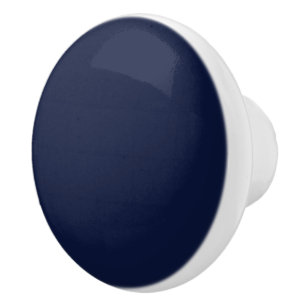 Bouton De Porte En Céramique Couleur solide bleu marine de minuit