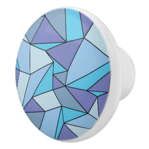Bouton De Porte En Céramique Couleurs de bleu "Creuses"