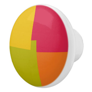 Bouton De Porte En Céramique Couleurs modernes rétro Géométrique #2