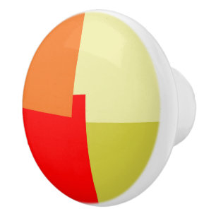 Bouton De Porte En Céramique Couleurs modernes rétro Géométrique #3