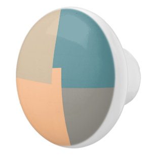 Bouton De Porte En Céramique Couleurs modernes rétro géométriques
