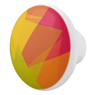 Bouton De Porte En Céramique Couleurs Rétro Modernes Géométrique #22