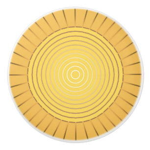 Bouton De Porte En Céramique Coup de soleil géométrique moderne - Or de mouta