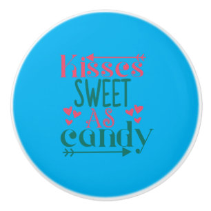 Bouton De Porte En Céramique Couple Cadeau Baisers Sweet As Candy
