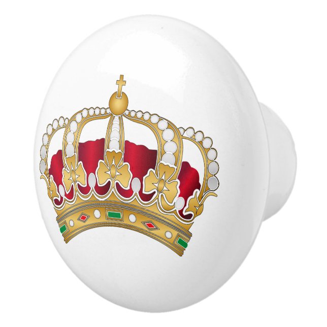 Bouton De Porte En Céramique Couronne (Droite)