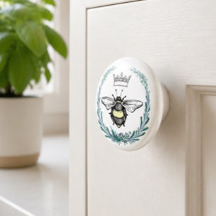 Bouton De Porte En Céramique Couronne d'abeille en céramique