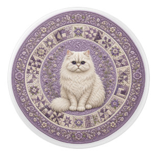Bouton De Porte En Céramique Couverture de chat persan