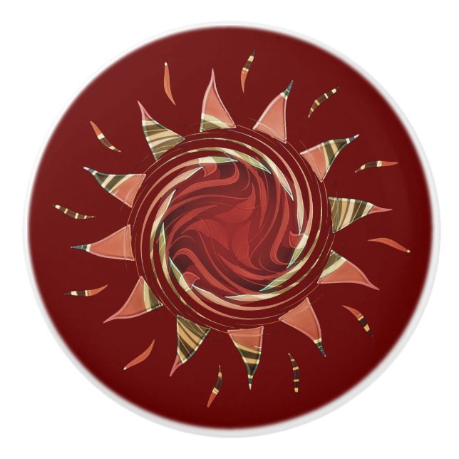 Bouton De Porte En Céramique Cranberry Sun Ceramic Knob (Devant)