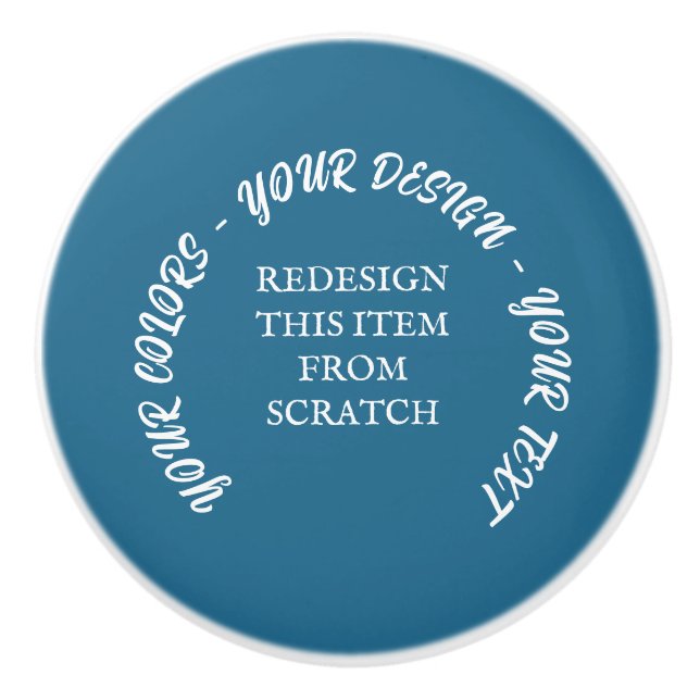 Bouton De Porte En Céramique Créez votre propre (Devant)