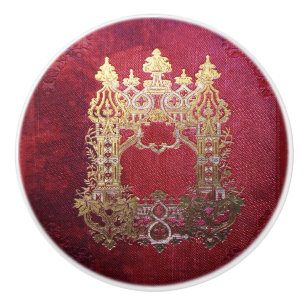 Bouton De Porte En Céramique Crimson à l'encre tombée