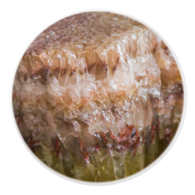 Bouton De Porte En Céramique Crystal Geode Sphere Crystals (Devant)