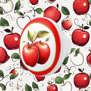 Bouton De Porte En Céramique cuisine pour amoureux de pomme mignonne