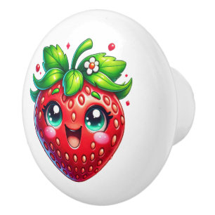 Bouton De Porte En Céramique Cuisine sympa pour amateurs de fraises 