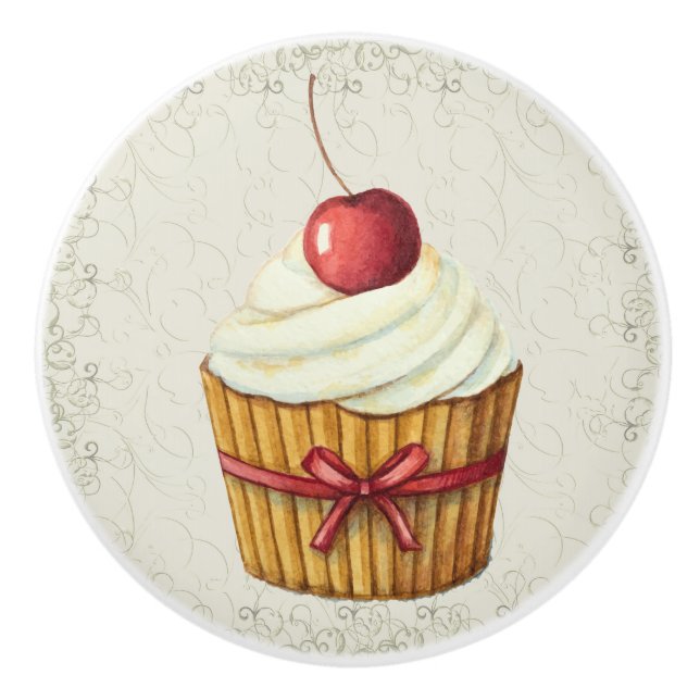 Bouton De Porte En Céramique Cupcake Drawer Knower (Devant)