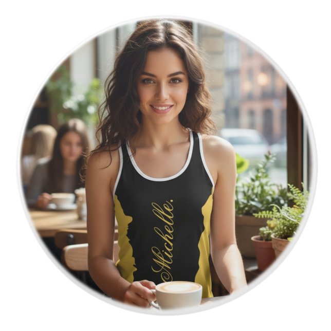 Bouton De Porte En Céramique Custom Image Personalized Design Pro Quality (Devant)