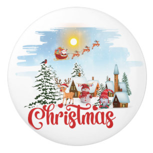 Bouton De Porte En Céramique Cute Gnome