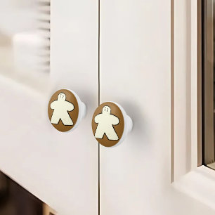 Bouton De Porte En Céramique Cute Lumière Brown Chambre De Jeu