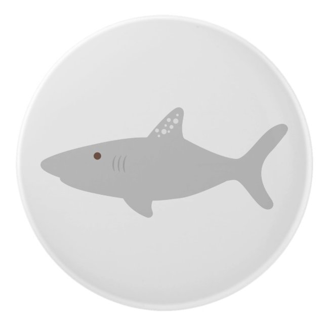 Bouton De Porte En Céramique Cute Requin en céramique Tirage (Devant)