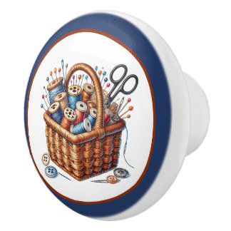 Bouton De Porte En Céramique Cute sewing room or crafting 