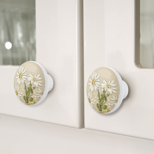 Bouton De Porte En Céramique Daisy (Créateur téléchargé)