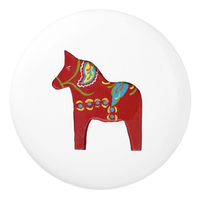 Bouton De Porte En Céramique Dala Horse Ceramic Knob (Devant)