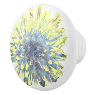 Bouton De Porte En Céramique Dandelion Blossom