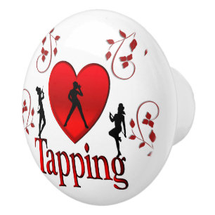 Bouton De Porte En Céramique Danse I Heart Tap