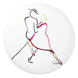 Bouton De Porte En Céramique Danseurs de la nuit