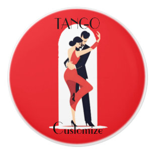 Bouton De Porte En Céramique Danseurs de tango Thunder_Cove