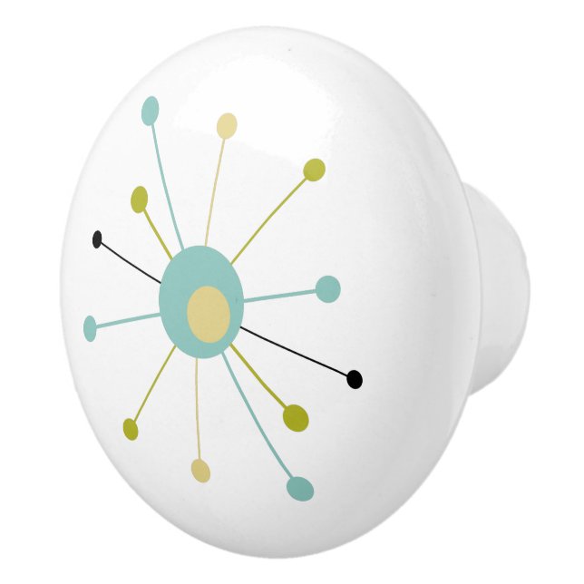 Bouton De Porte En Céramique Début de l'ère atomique au milieu du siècle modern (Droite)