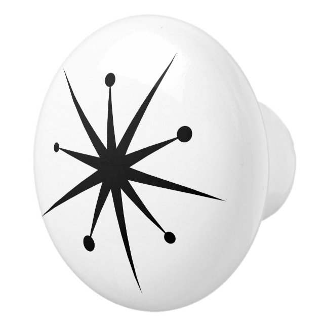 Bouton De Porte En Céramique Début de MCM atomique Abstraite moderne du milieu  (Droite)